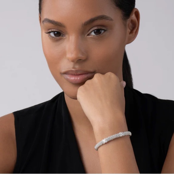 LAGOS EMBRACE Three Station Silver X Diamond Bracelet | 6mm - Picture 2 of 16